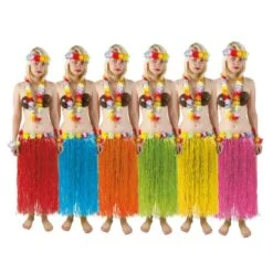 Jupe Hawaïenne Couleurs Assorties 80 Cm 
