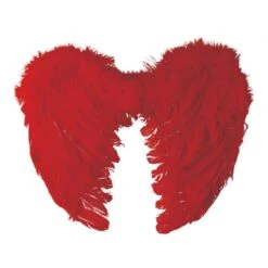 Ailes D'ange En Plumes Rouges 40cm 