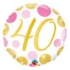 Ballon 40 Pois Rose Et Or 