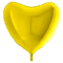 Ballon Alu Coeur Jaune 