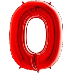 Ballon Chiffre 0 Rouge 
