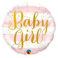 Ballon Baby Girl Rayures 