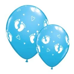 Ballon Baby Pieds Bleus Latex 