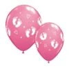 Ballon Baby Pieds Rose Latex 