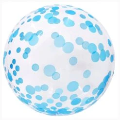 Ballon Bubble Confettis Blue 