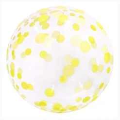 Ballon Bubble Confettis Jaune 
