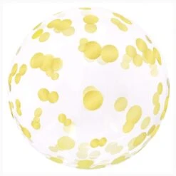 Ballon Bubble Confettis Gold 