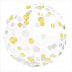 Ballon Bubble Confettis Gold Et Silver 