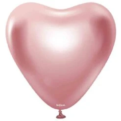 Ballon Coeur Chrome Rose Kalisan 