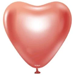 Ballon Coeur Chrome Rouge Kalisan 