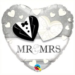 Ballon Coeur Mr & Mrs Wedding 