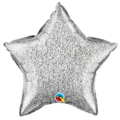 Ballon Mylar étoile Argent Glittergraphic 
