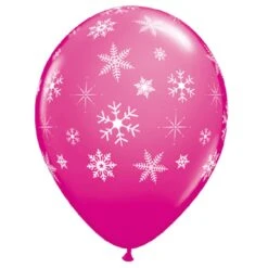 Ballon Flocons Tout Autour Fushia 