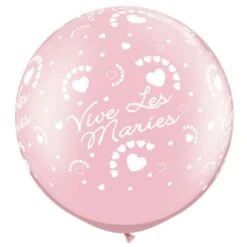 Ballon Géant Vives Les Mariés Métal Qualatex (Hélium) Différents Coloris 