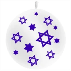 Ballon Géant Etoile De David Blanc 