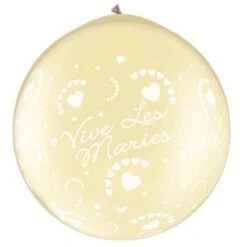 Ballon Géant Vives Les Mariés Métal Qualatex (Air) Différents Coloris