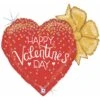 Ballon Coeur Saint Valentin Confettis 