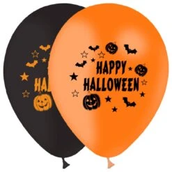 Ballon Happy Hallowen Assortis Orange Et Noir 