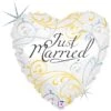 Ballon Coeur Just Married Filigrame 