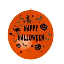 Ballon Géant Happy Halloween Orange Ou Noir (air) 5 Ballon Géant Happy Halloween Orange Ou Noir (air) -Déguisement Magique Promos Magasin ballon latex geant halloween orange