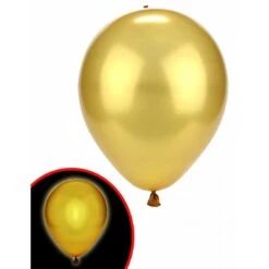 Ballons Lumineux Or  -Déguisement Magique Promos Magasin ballon led dore illooms