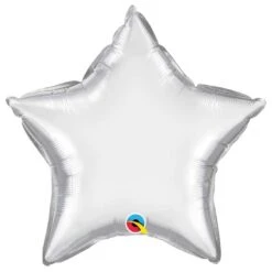 Ballon Mylar étoile Chrome Argent 