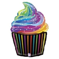 Ballon Cupcake Rainbow 