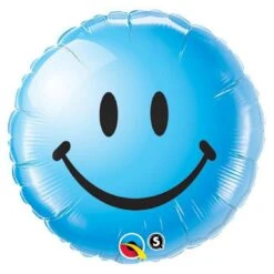 Ballon Smiley Face Bleu 