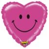 Ballon Smiley Coeur Rose 