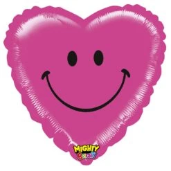 Ballon Smiley Coeur Rose 