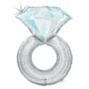 Ballon Bague Solitaire Argent 