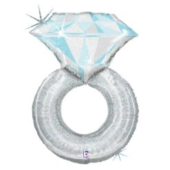 Ballon Bague Solitaire Argent 