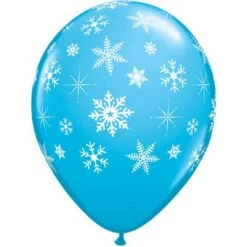 Ballon Flocons Tout Autour Bleu 