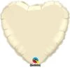 Ballon Mylar Coeur Ivoire Perlé 