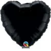 Ballon Mylar Coeur Noir (Onyx Black) 