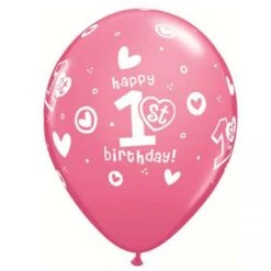 Ballon 1er Anniversaire Fille Qualatex 