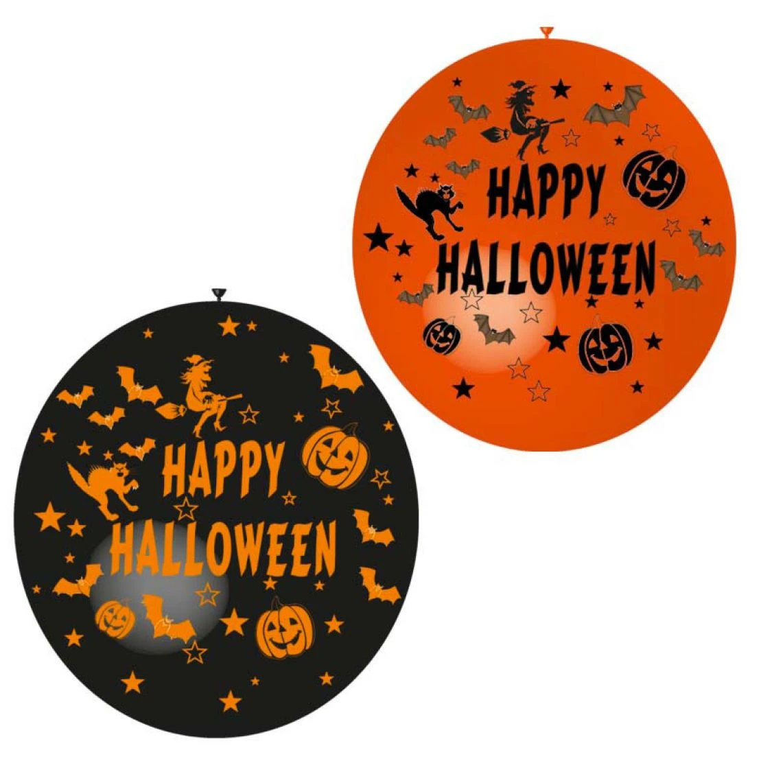 Ballon Géant Happy Halloween Orange Ou Noir (air) 1 Ballon Géant Happy Halloween Orange Ou Noir (air)