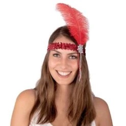 Bandeau Charleston Sequin Rouge 