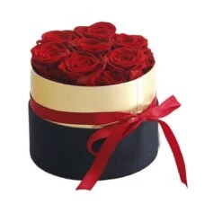 Boite 7 Roses Eternelles Rouges 