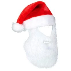 Bonnet De Noël Avec Pompon Et Barbe 