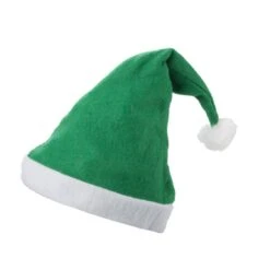 Bonnet De Noël Feutrine Vert Adulte 