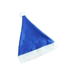 Bonnet De Noël Feutrine Bleu Adulte 