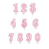 Bougie Anniversaire Chiffre Rose 