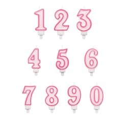 Bougie Anniversaire Chiffre Rose 
