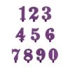 Bougie Chiffre Violette Paillettes 