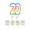 Bougie Anniversaire Nombre Arc En Ciel 