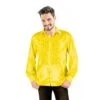 Chemise Disco Homme à Frou Frou Jaune 