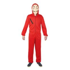Déguisement Combinaison Braqueur Rouge Adulte 
