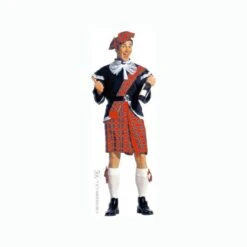 Déguisement Ecossais Homme Rouge Et Noir 