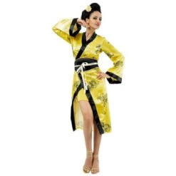 Déguisement Chinoise Kimono Jaune 